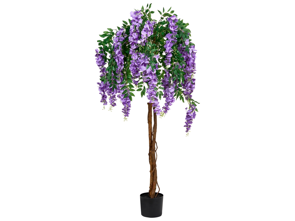Planta Artificial Beliani Wisteria Tree De Material Sintético Verde 70x70x150
