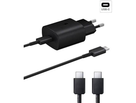 Kit Base Cargador y Cable de Carga de Carga Phonecare para Samsung Galaxy Tab A8 10.5 2021 (45W - USB-C - Negro)