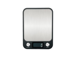 Báscula De Cocina Electrónica Impermeable, 5kg/1g, Acero Inoxidable, Negra, Con Carga Por Usb.