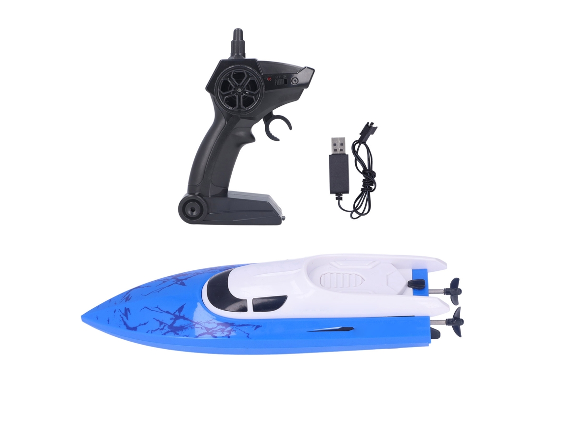 Ats-barco De Control Remoto Mini Para Niños De Alta Velocidad 2.4g Inalámbrico Recargable Usb Azul Oscuro 607
