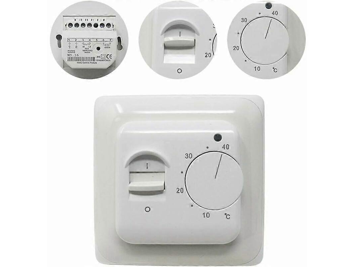 Termostato Eléctrico Para Calefacción De Suelo 220v 16a Con Sonda 50x50mm