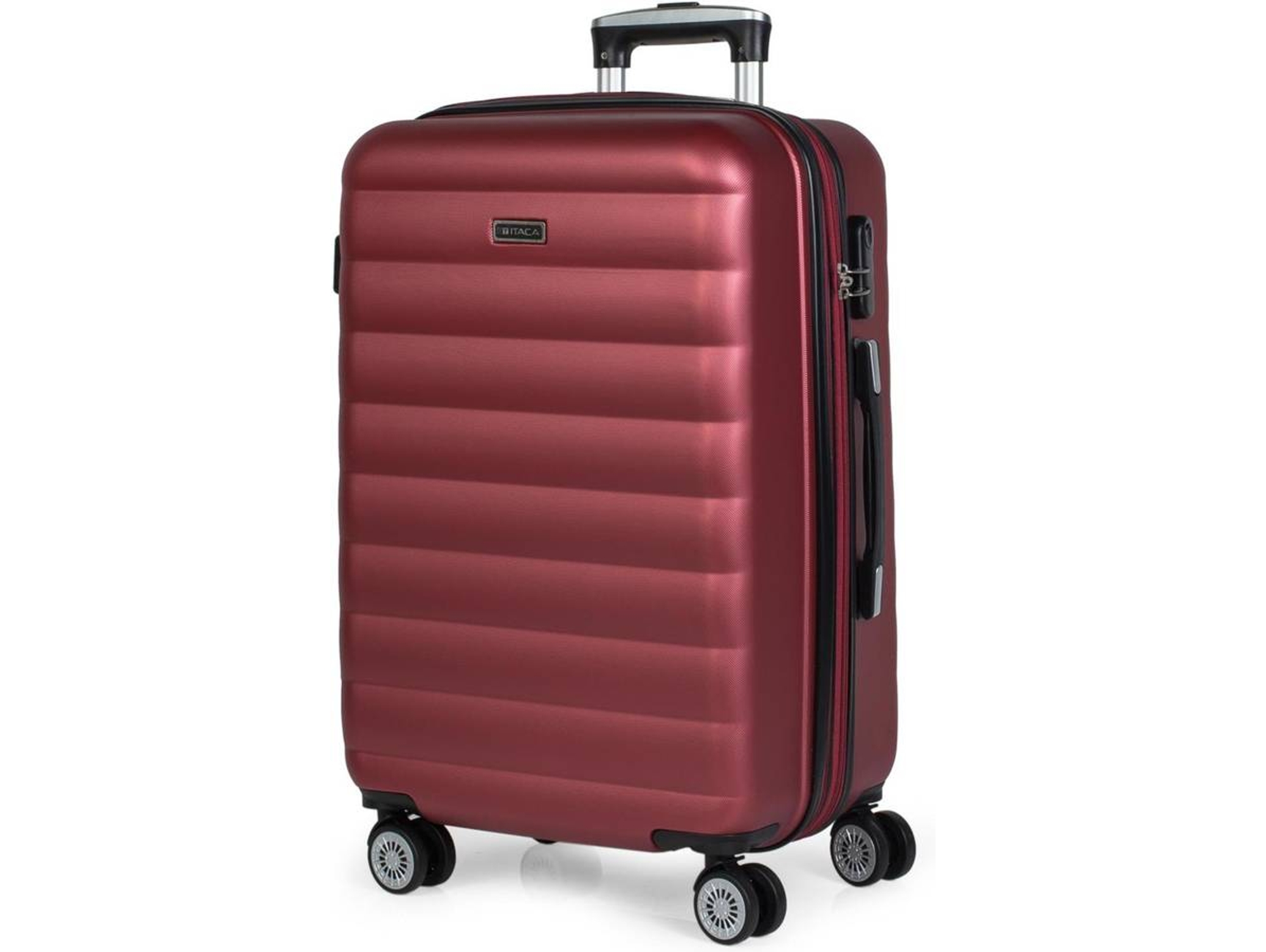 Maleta de Viaje Mediana ITACA Rígida 4 Ruedas Rojo (70 L)