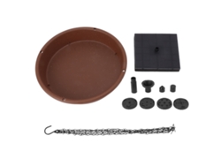 Fuente solar para pájaros Primerox con bomba, 6 boquillas, kit de montaje, para uso exterior.