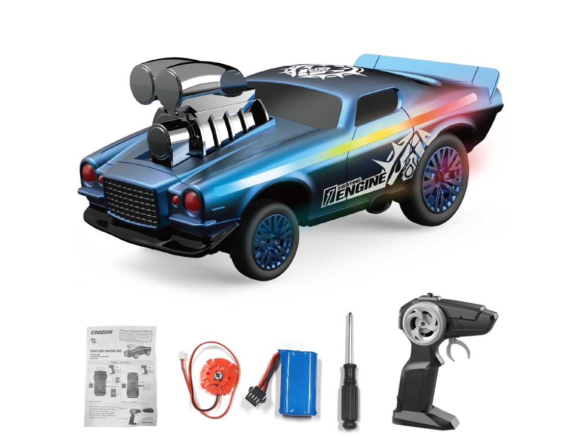 Coche Teledirigido De 2,4 Ghz Con Efecto De Balanceo Y Luces Led - Regalos De Navidad Y Cumpleaños Para Niños Y Niñas.