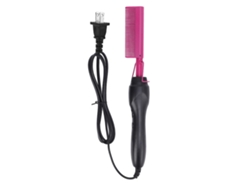 Peine Eléctrico 2 En 1: Alisador Y Rizador De Pelo. Calentamiento Rápido Para Uso Doméstico Y De Viaje. Enchufe Estadounidense De 100-240 V.