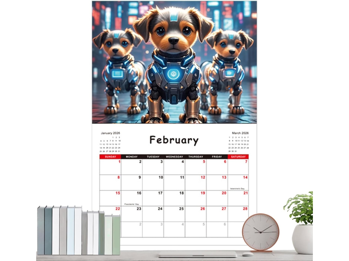 Calendario Canino 2026 - Planificador De Pared Para Cachorros