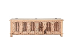 Mueble Tv Madera Tallada Pieza Unica 194x50x63cm