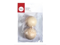 Bolas de madera ø 50 mm - Sin perforar - 2 piezas - Rayher Beige