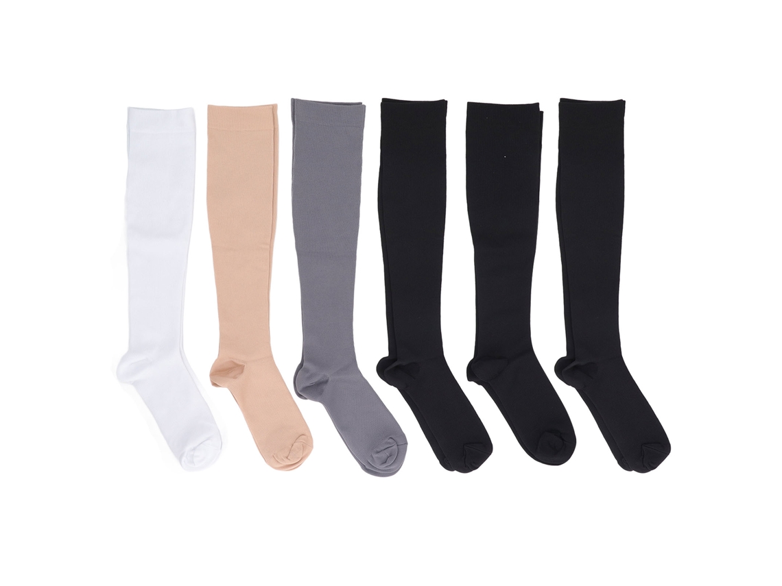 Calcetines De Compresión Para Ciclismo, 6 Pares, Elásticos, Transpirables, Antideslizantes, Con Soporte Para La Pantorrilla, Unisex, Talla L/xl