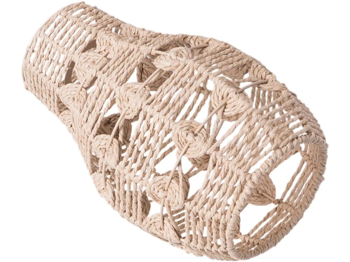 Pantalla de yute para lámpara colgante, decoración natural para el hogar, estilo compatible.