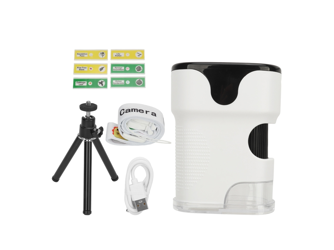 2026-microscopio Portátil Para Niños Kit Microscopio De Mano Hd Recargable