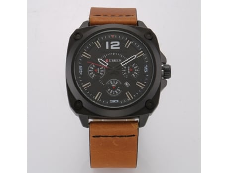 Relojes para hombre, reloj de pulsera de moda resistente al agua, reloj de cuero para hombre, carcasa negra y negra LUUCOZK