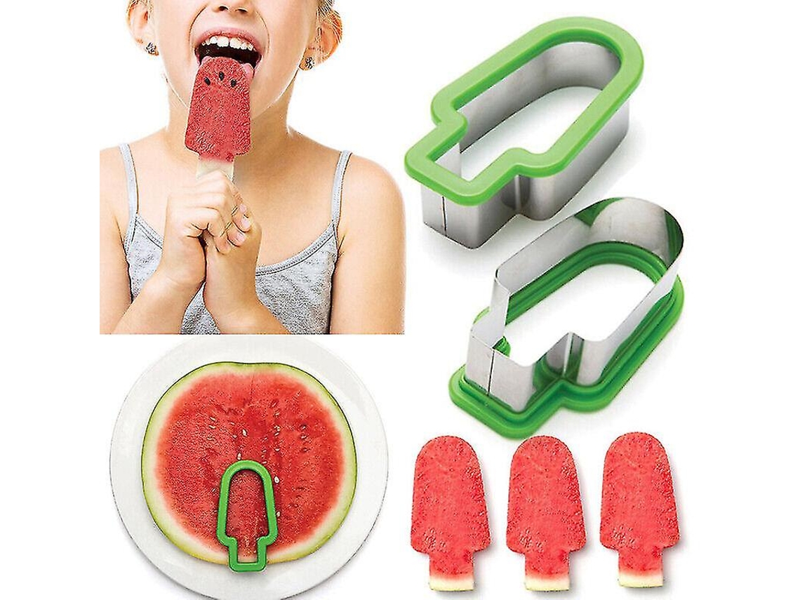 Cortador de sandía con forma de helado, herramienta de cocina de acero inoxidable Everley891