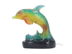 2026-lámpara De Mesa Animal Retro Con Usb, Resina Forma Delfín, Luz Nocturna Led Decorativa Para Dormitorio Y Sala De Estar