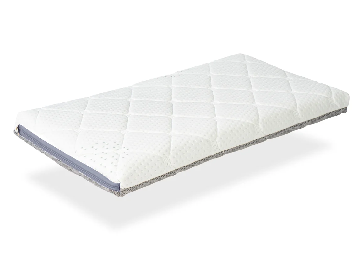Colchón Mini Bunny para bebé, 75x52 cm, 7 cm de alto, extraíble, lavable, adaptable y transpirable, Xaluca