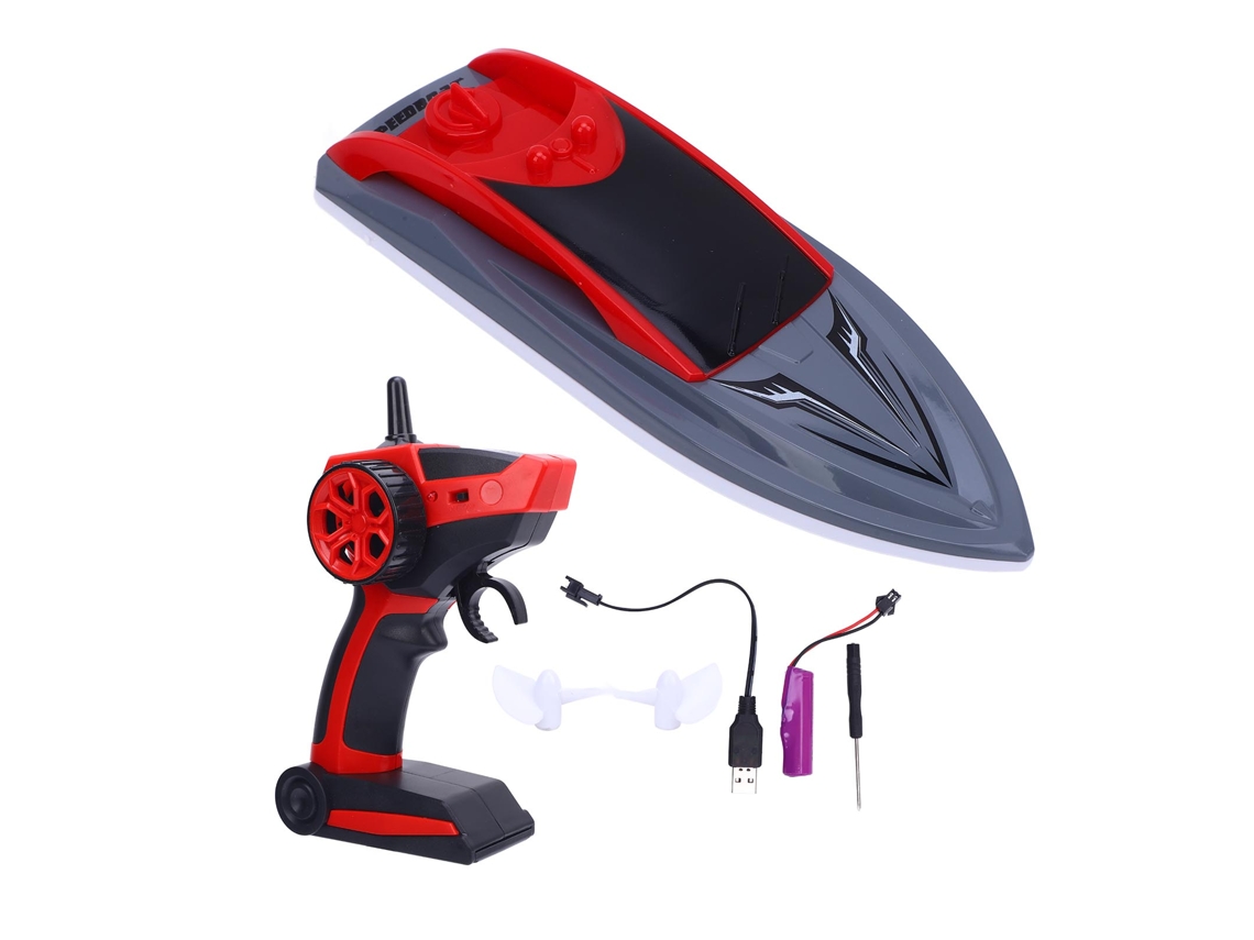 -barco De Control Remoto Eléctrico De Alta Velocidad 2.4g, Batería Duradera, Juguete Para Niños Rojo