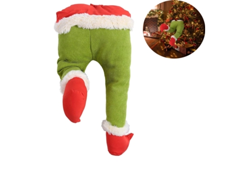 Adornos para árboles de Navidad como la estola de marfil rellena de Navidad metida en una corona de arpillera navideña para chimenea