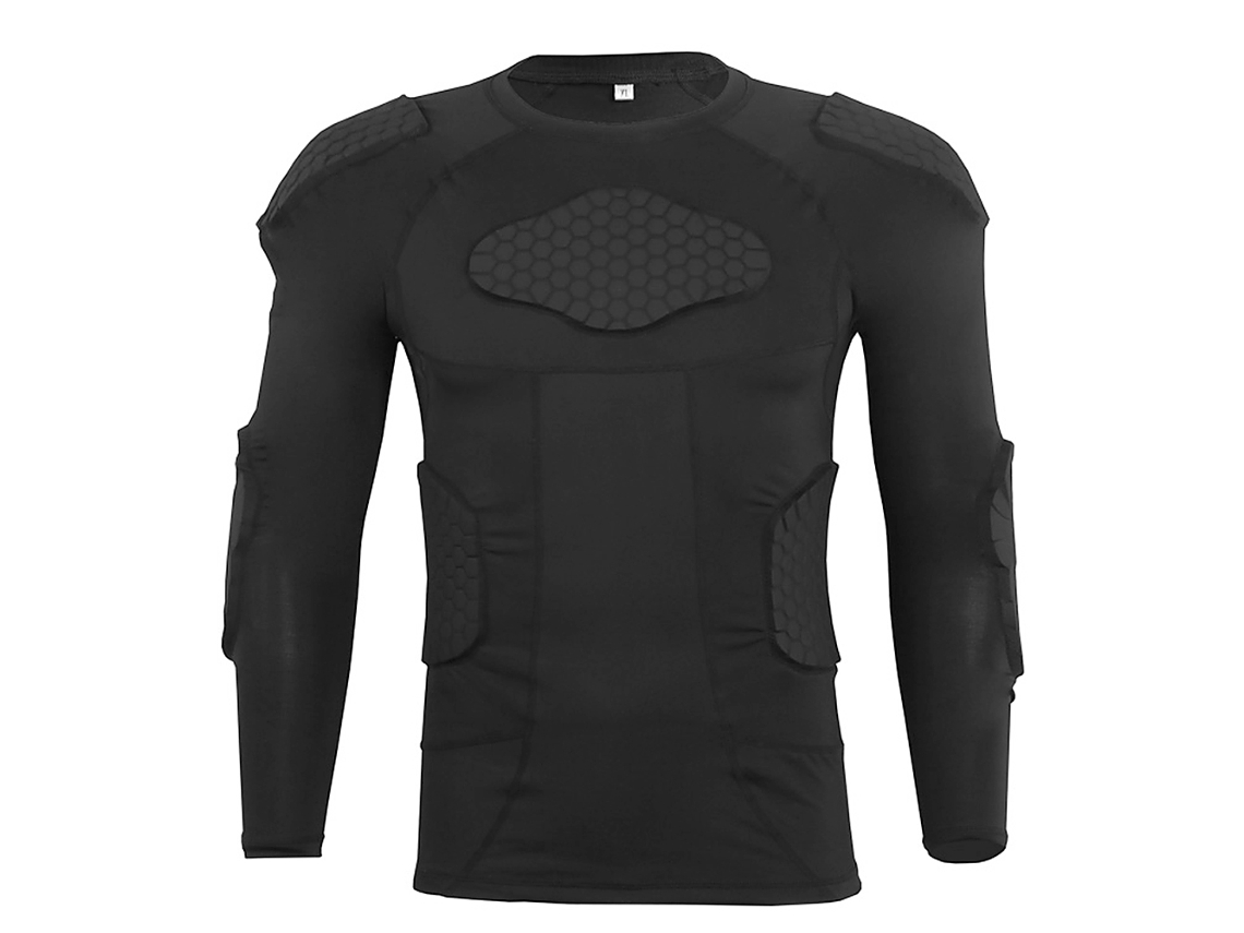 Camiseta Acolchada De Espuma Para Hombre Con Protección Contra Impactos Para Fútbol, Baloncesto, Fútbol Americano, Entrenamiento Y Deportes.