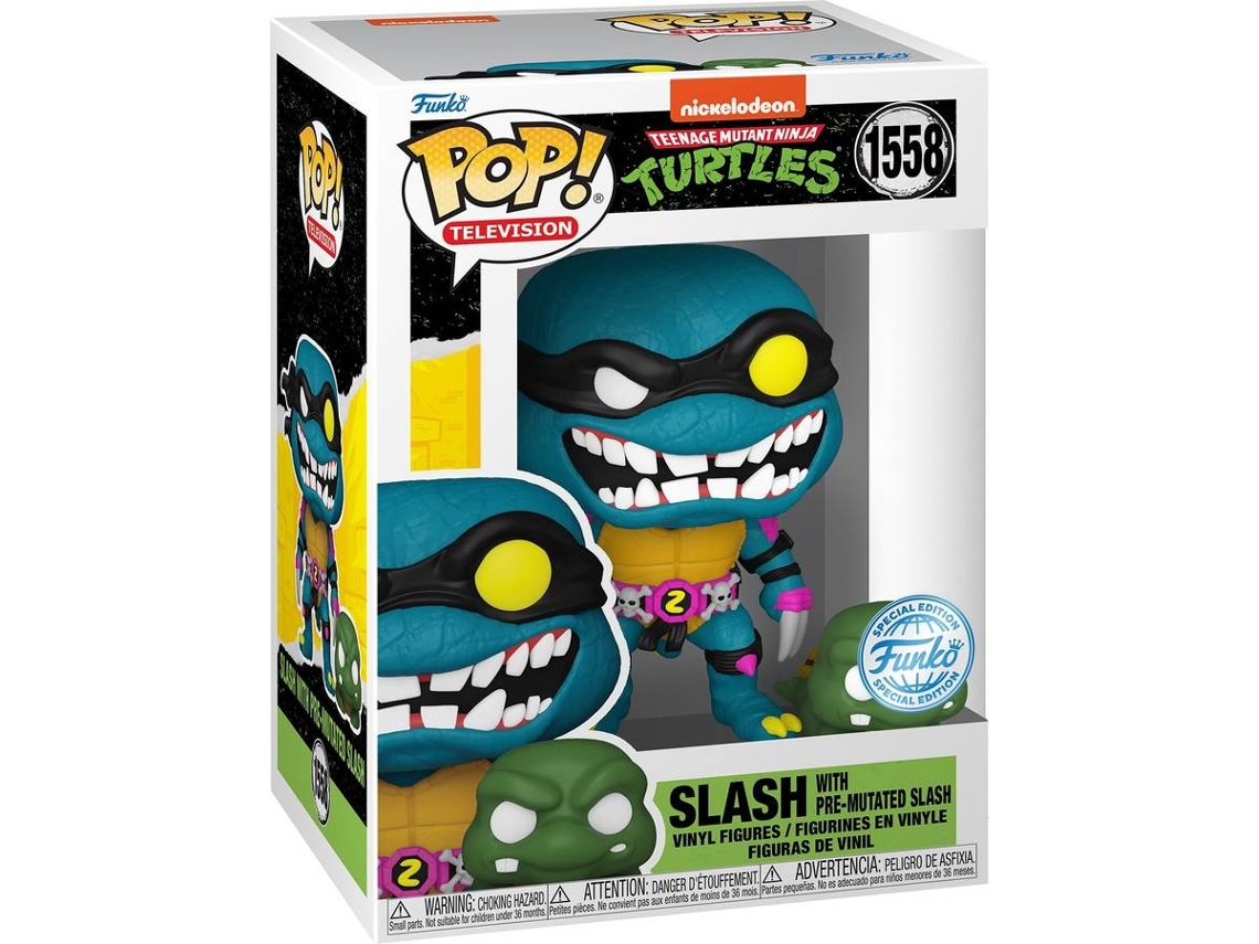 Figura FUNKO Pop&Buddy: Tortugas Ninja Nickelodeon S4 - Slash & Pre-Mutated Slash (Posible Chase)