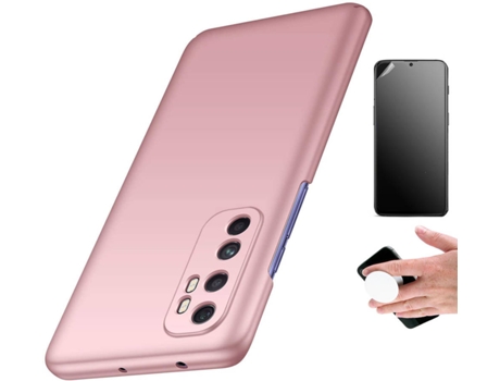 Kit Carcasa Y Protector Xiaomi Note 10 Lite Ultimatte Turtleshell Y Popsocket Rosa