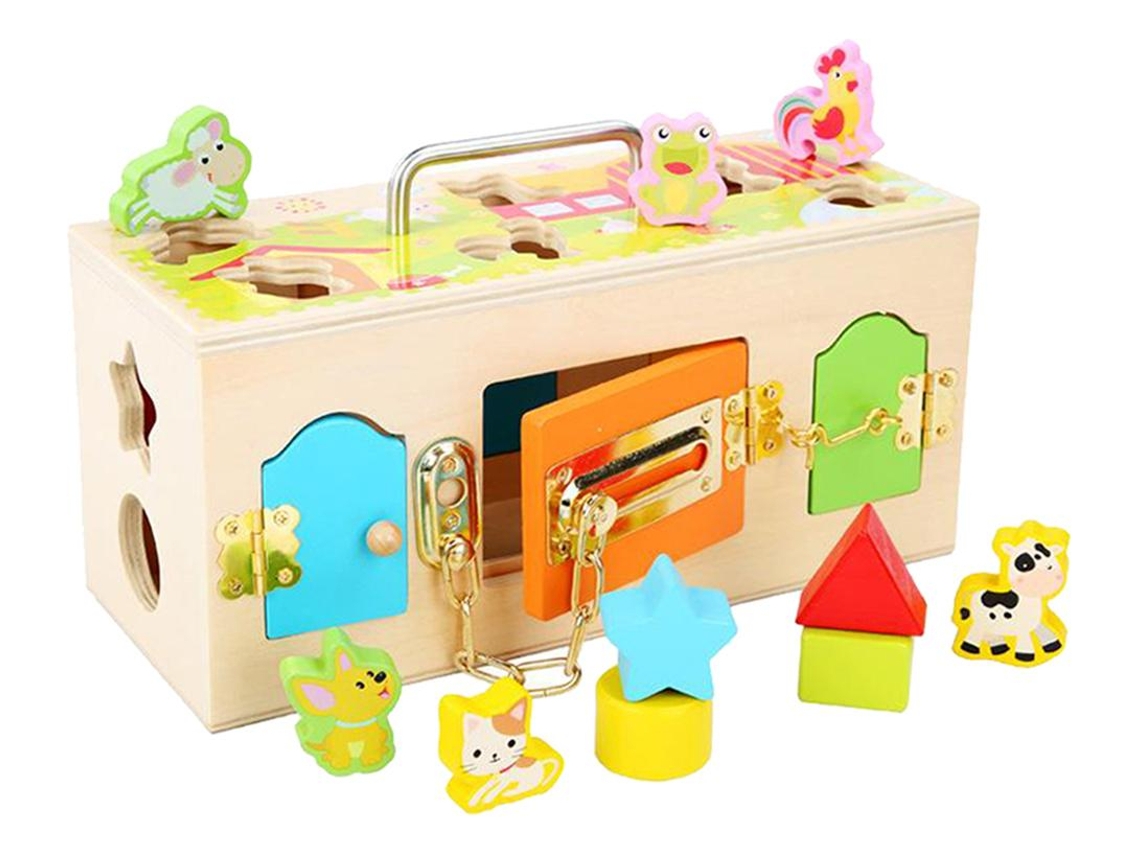 Caja de rompecabezas de madera con juguetes educativos Slowmoose para bebés y niños pequeños