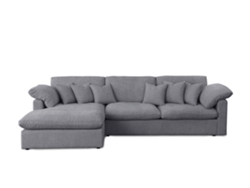 Sofá Chaise Longue Abbi 300cm, Gris, Chaise a la Izquierda SALDOSYSTOCKS