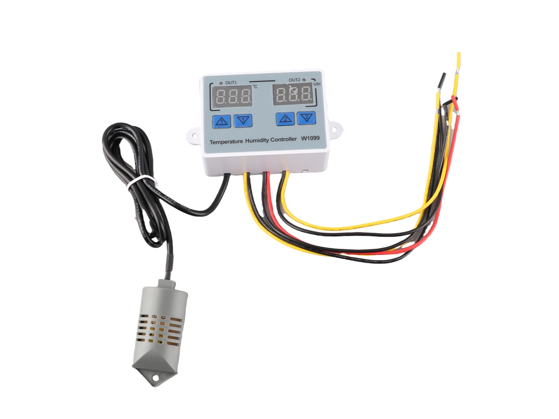 Controlador Digital Dual De Temperatura Y Humedad Xk-w1099 Dc12v Con Termostato Y Humidificador