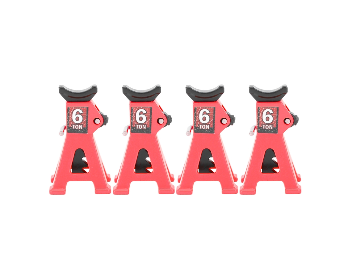 Juego De 4 Soportes De Elevación Ajustables De Aleación De Aluminio Para Coches Rc A Escala 1/24 Scx24 (rojo)