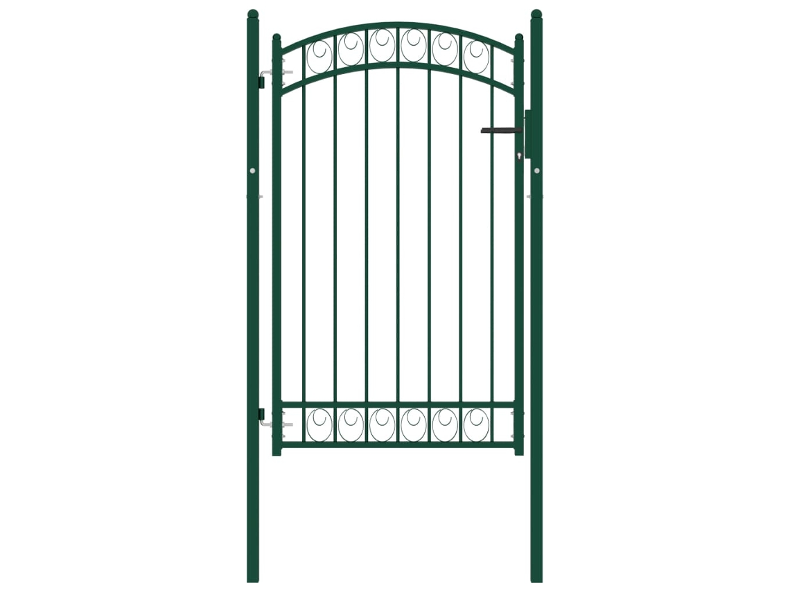 Puerta de valla metálica VIDAXL Verde Acero (100x150cm)