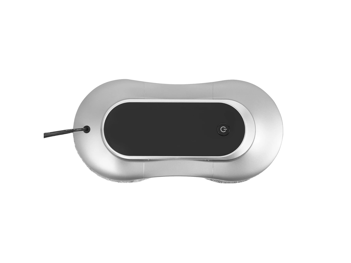 Limpiador de ventanas robótico, integración con el hogar inteligente, alto rendimiento, gris plata.