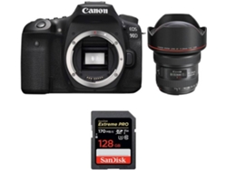 Kit Cámara Réflex CANON EOS 90D + EF 11-24mm f/4L USM + SanDisk 128GB
