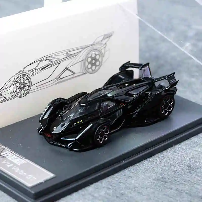 (preto) Modelo De Carro De Corrida Em Liga Metálica, Carrinho De Brinquedo Fundido, Modelo Em Miniatura Para Crianças