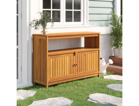 Mesa Consola De Jardín VIDAXL Marrón Madera de acacia (110x35x75 cm)