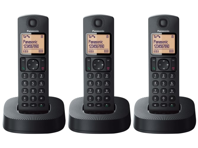 Teléfono Inalámbrico Trío PANASONIC KX-TGC313SPBB Negro