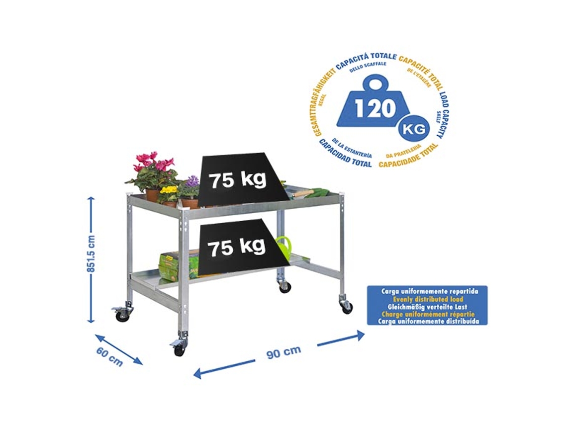 Mesa de cultivo Simongarden Desk Mob. 900x600 Galva/galva