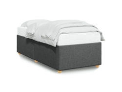 Maison Exclusive - Estructura De Cama Sin Colchón Tela Gris Oscuro 80x200 Cm