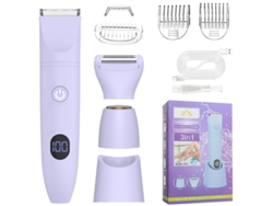 Afeitadora multifuncional Chennnls 599 para mujer, depilación corporal completa, carga USB (3 en 1 con base)