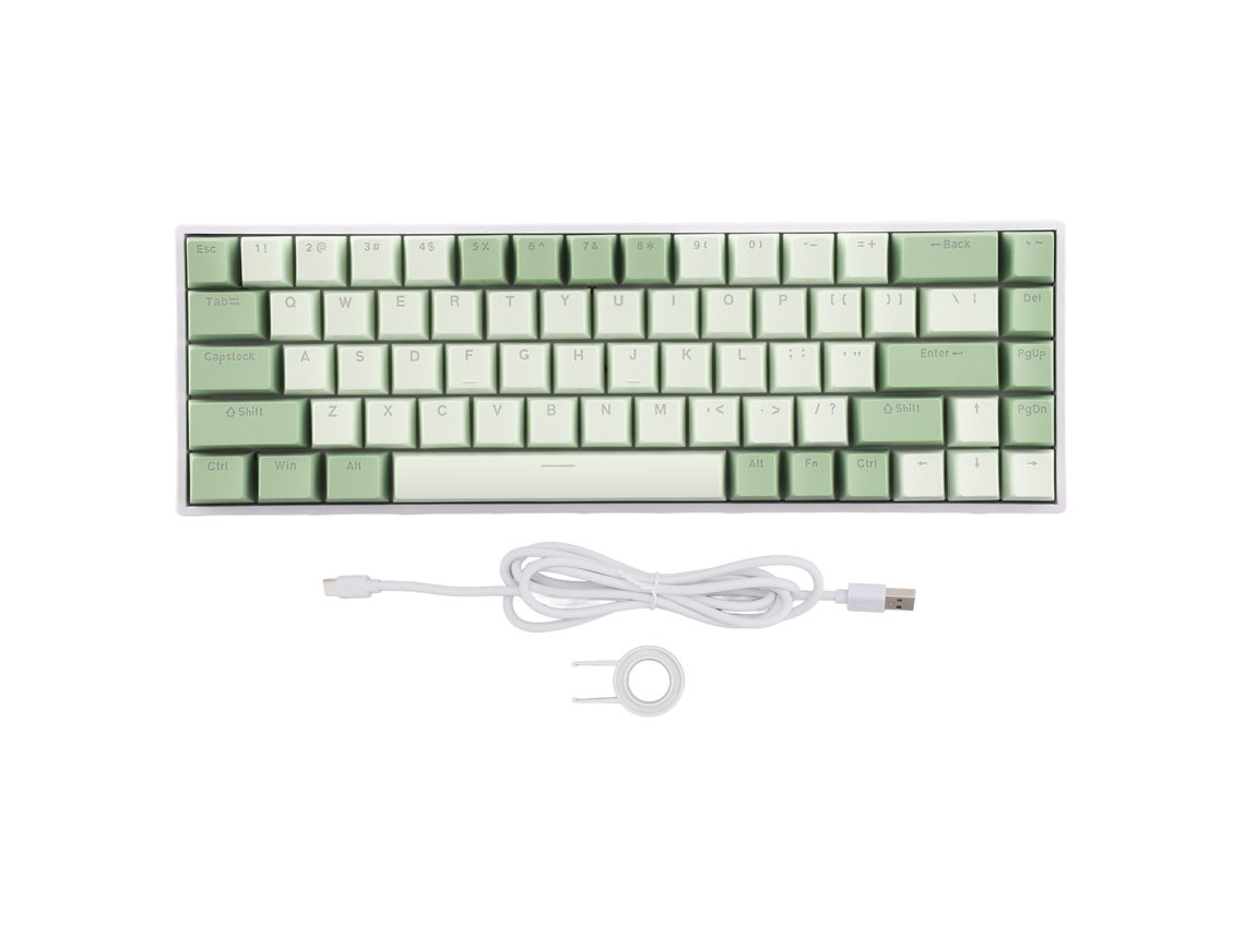 Teclado Mecánico Inalámbrico De 68 Teclas, Rgb Dinámico, Recargable, Compatible Con Android Para Juegos.