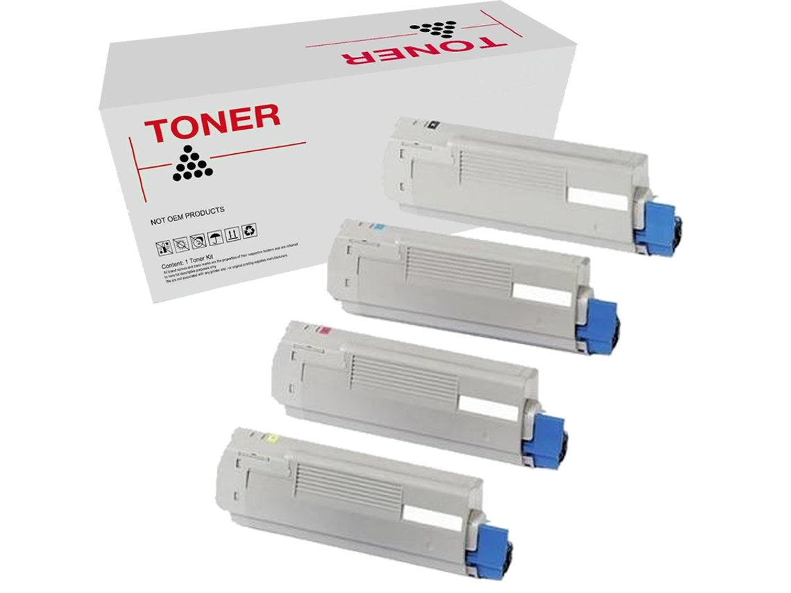 Pack 4 Tóners Compatibles Es5460/Es2232/Es2632 Oki Executive 43865732 43865731 43865730 43865729