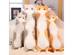Lindo cojín decorativo de peluche grande con forma de gato de dibujos animados para dormir. Regalo ideal.