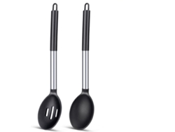 Juego de 2 cucharas de cocina de silicona - Resistente al calor RNEMITERY
