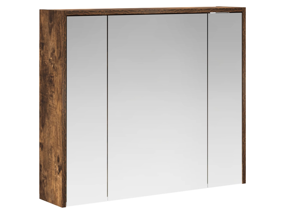 Maison Exclusive - Armario Con Espejo De Baño Roble Ahumado 73,5 X 16 X 62,5 Cm