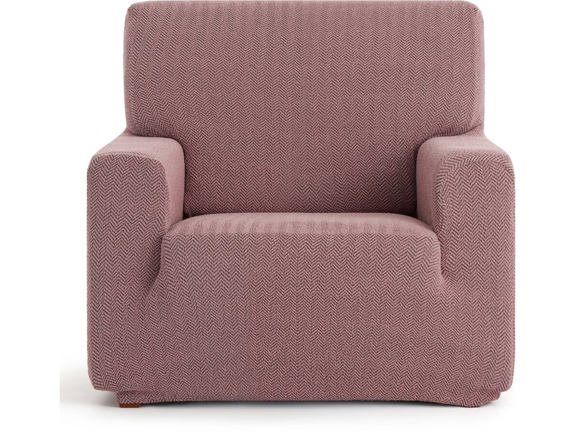 Funda de Sillón EYSA Premium Jaz Tejido Multielástico (130 x 70 x 120 cm - Poliéster y Algodón - Rosa)