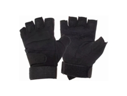 Luvas De Meio Dedo Para Esportes Ao Ar Livre Ciclismo Moto Caça Nylon Resistente Ao Desgaste Preto M 19‑20cm