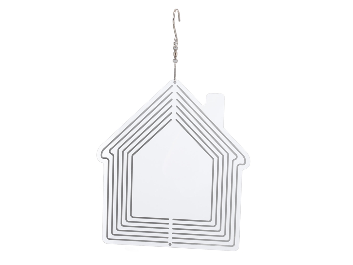 Diy Sublimation Giratorio De Viento De Metal En Blanco Colgante Decoración Jardin 200x182x1mm