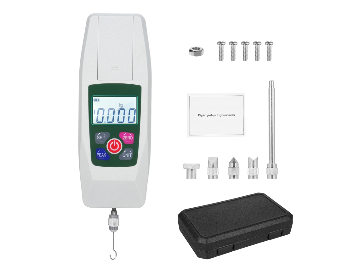 Medidor Digital De Fuerza De Empuje Y Tracción, Dinamómetro, Probador De Tensión Y Presión De 500 N/50 Kg, Apagado Automático.
