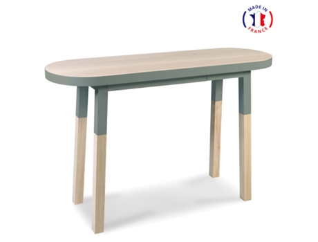 Consola Alta Ovalada MON PETIT MEUBLE FRANÇAIS (Blanco Balisson - Madera - 140 x 90 x 45 cm)