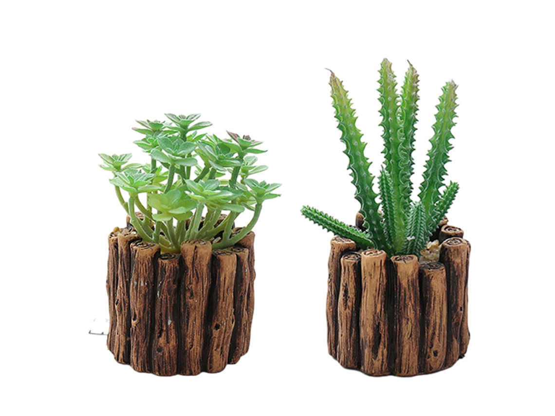 Bonsái suculento simulado, adornos creativos, flores artificiales para decoración de interiores, 2 uds. NEVEANCE