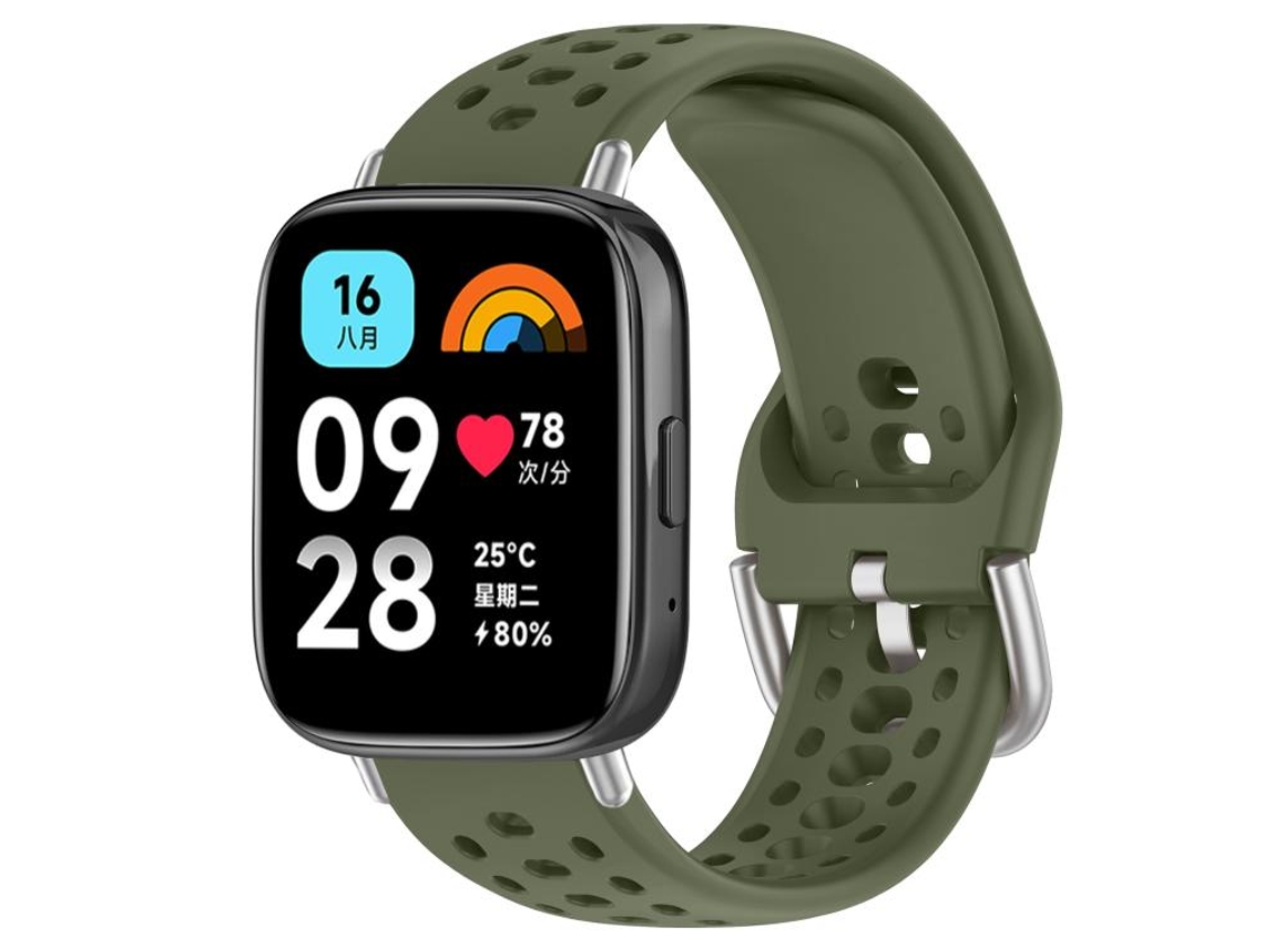 Correa para Redmi Watch 3 Active / Lite - Silicona deportiva - Hebilla plateada