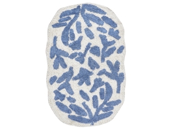 Alfombrilla de baño de algodón azul 60 x 90 cm DERIK
